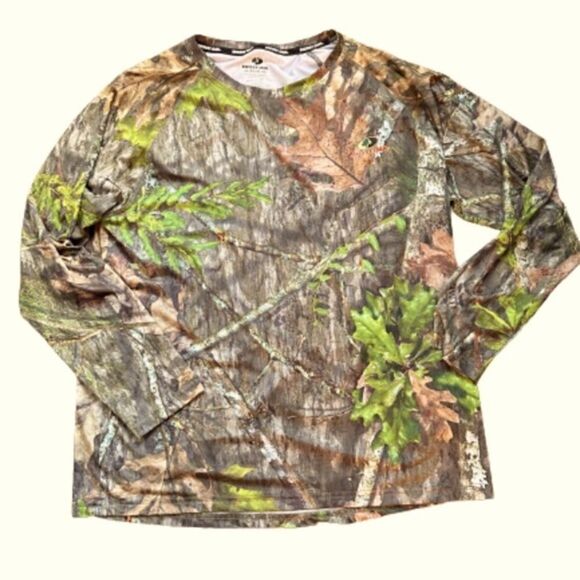 Mossy Oaks No Fly Zone Camouflage Long sleeve shirt, Insect Repellent Size XL - Picture 1 of 8